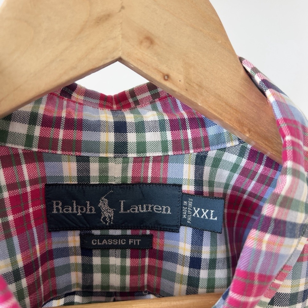 Ralph Lauren Mens XXL Classic Fit Long Sleeve Button Down Oxford Pink Polo Shirt - Picture 3 of 5